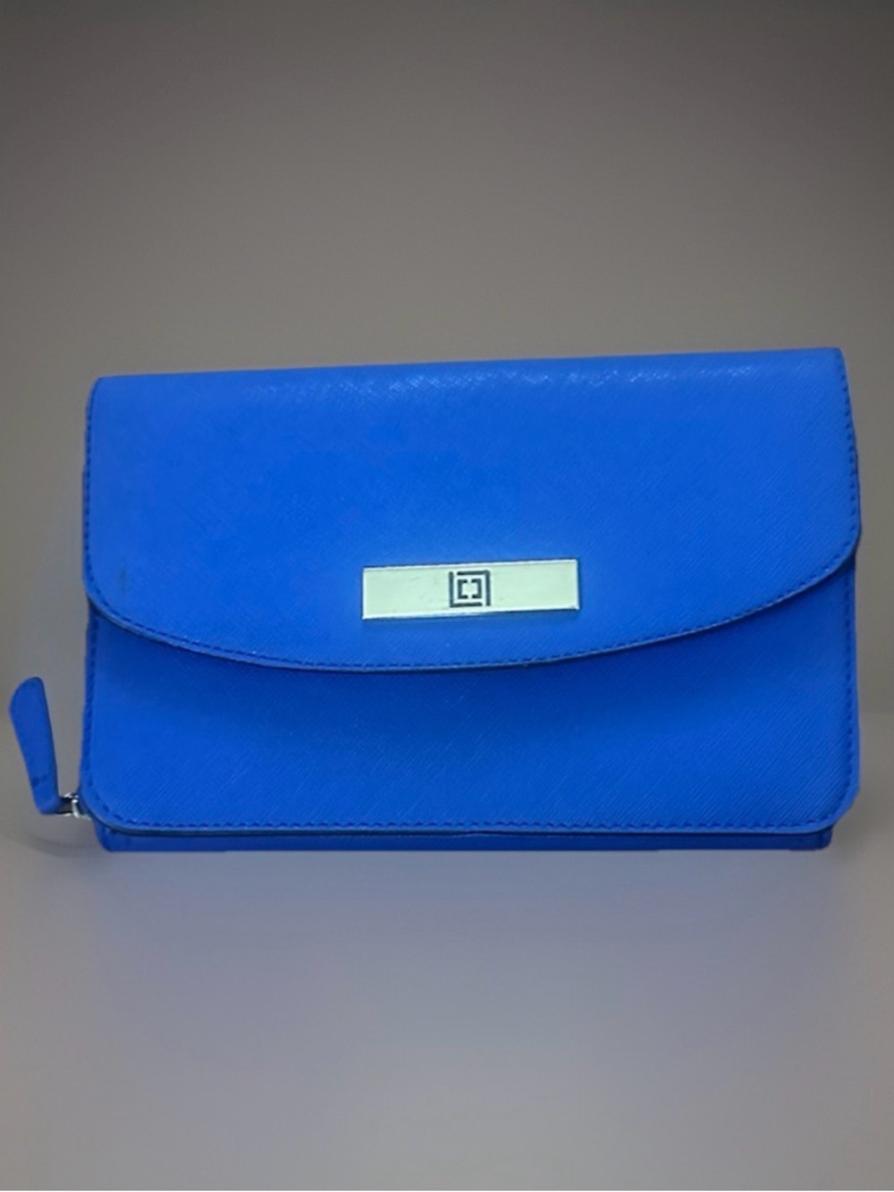 Blue Women's Clutch Wallet Purse with Crossbody Strap